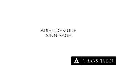 TRANSFIXED - Curvy Fitness Babe Sinn Sage TWERKS On Ariel Demure's Rock Hard Trans Cock! - hotmovs.com