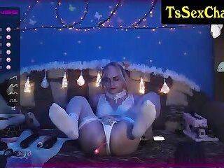 thin glbuttesed sissy in pale fishnet stocking with out - ashemaletube.com