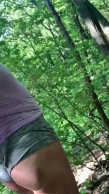 Public Hiking Trail T girl Crossdresser QUICK Dildo Ass - ashemaletube.com